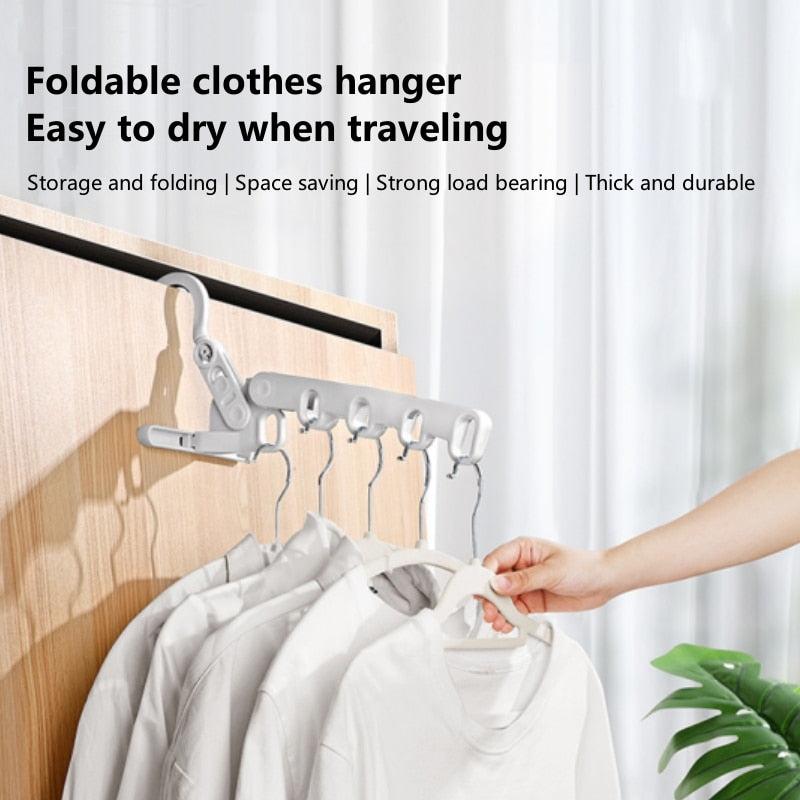 Travel Space Saver | Foldable Clothes Drying Rack with 5 Openings – Compact Organizer for Efficient Air Drying 1