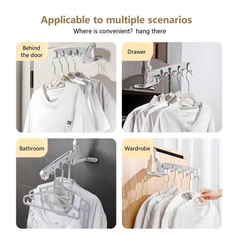 Travel Space Saver | Foldable Clothes Drying Rack with 5 Openings – Compact Organizer for Efficient Air Drying 3