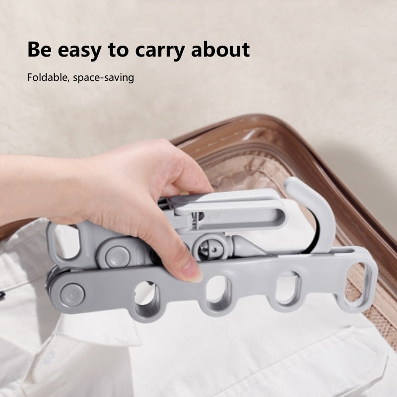 Travel Space Saver | Foldable Clothes Drying Rack with 5 Openings – Compact Organizer for Efficient Air Drying 4