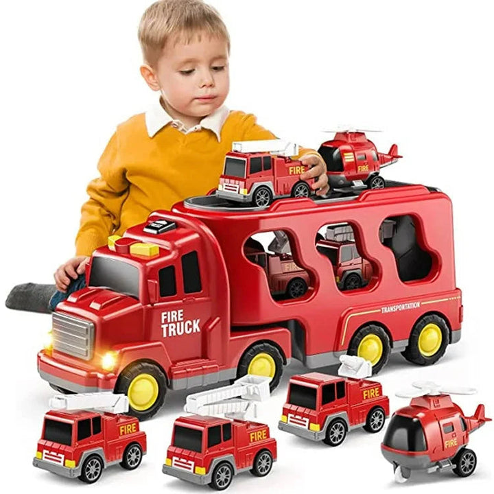 TruckTrail – Transport Toy Set with Lights and Sound Effects 2