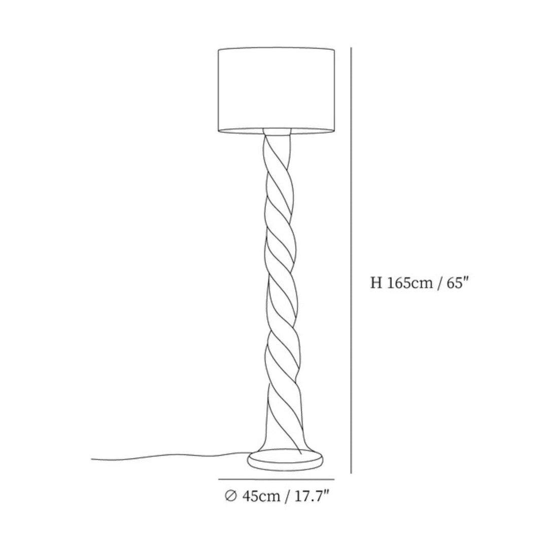 TwistLight | Elegant Minimalist Modern Floor Lamp with Fabric Shade 2