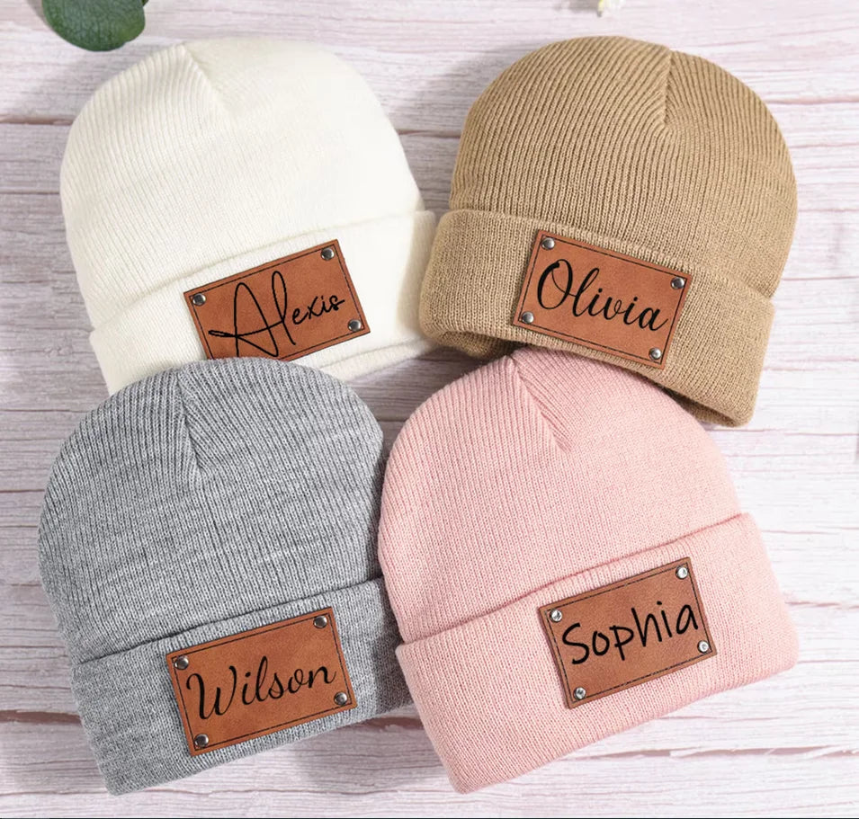 Unisex Beanie Muts Gepersonaliseerd Acryl Met Eigen Lettertype 1