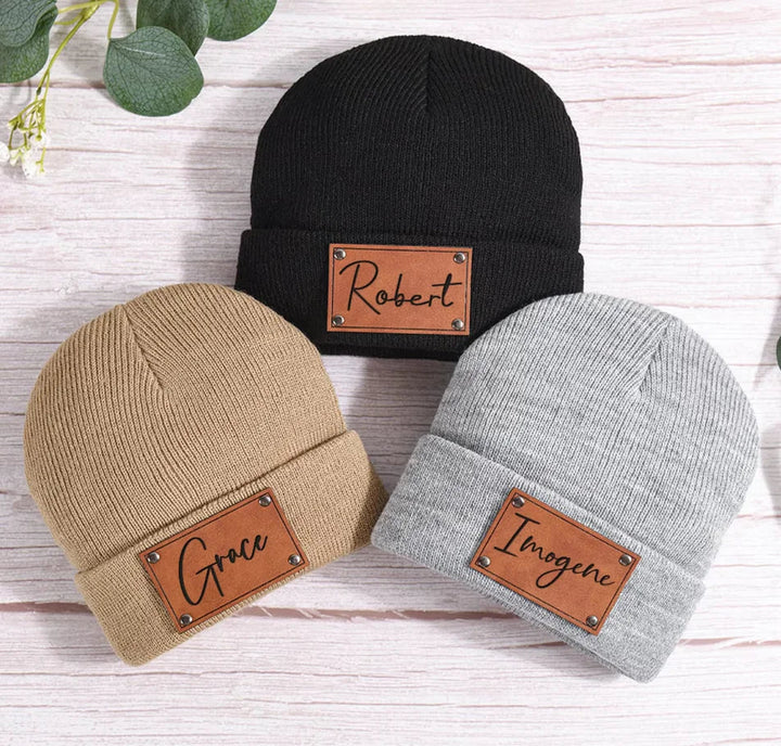 Unisex Beanie Muts Gepersonaliseerd Acryl Met Eigen Lettertype 4