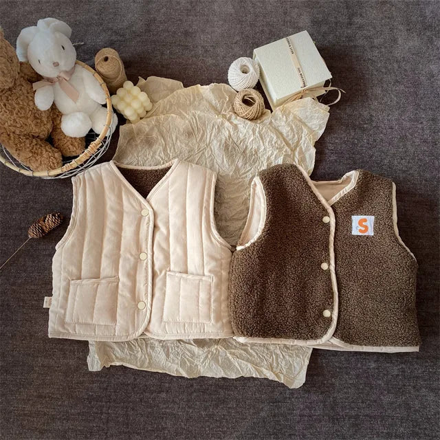 Unisex Body Warmer Reversible Lightweight Cotton for Kids 0-6 Years 0