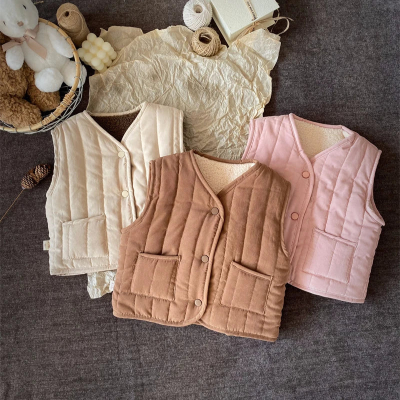 Unisex Body Warmer Reversible Lightweight Cotton for Kids 0-6 Years 3