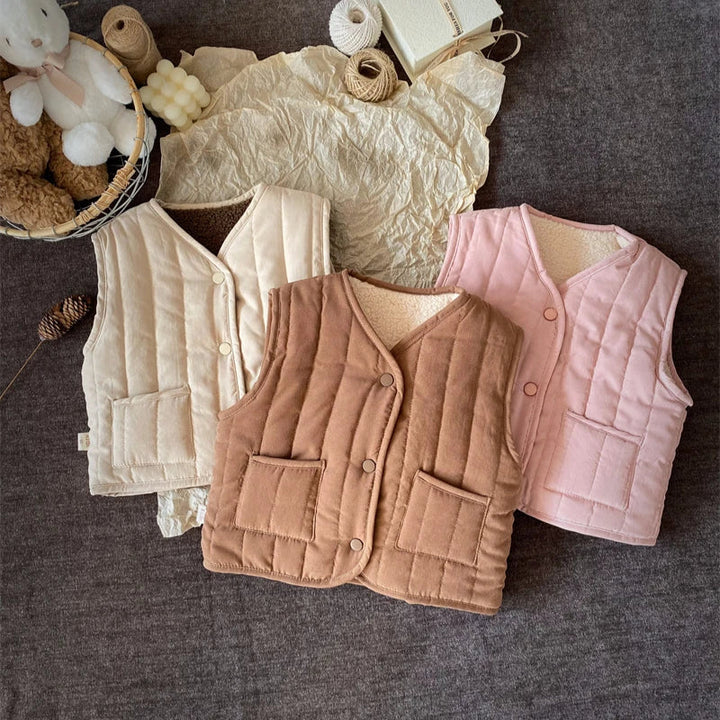 Unisex Body Warmer Reversible Lightweight Cotton for Kids 0-6 Years 3