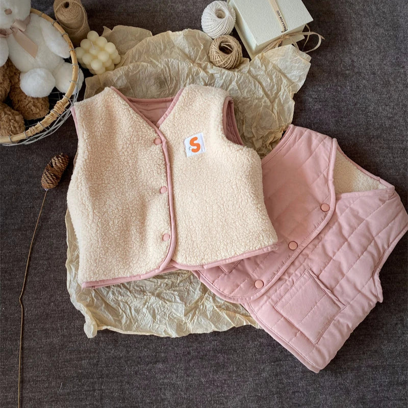 Unisex Body Warmer Reversible Lightweight Cotton for Kids 0-6 Years 4