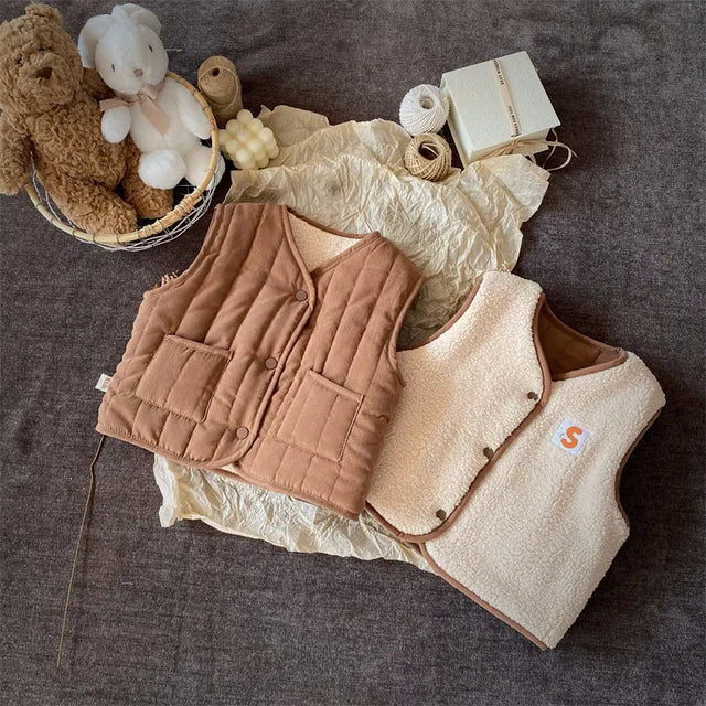 Unisex Body Warmer Reversible Lightweight Cotton for Kids 0-6 Years 5