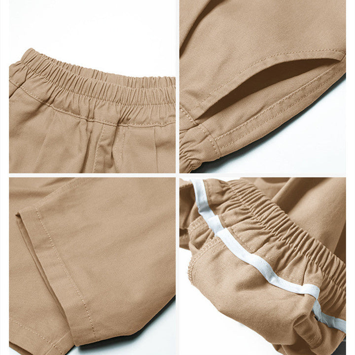 Title: Unisex Kids' Relaxed Fit Pants - 100% Cotton in Khaki/Grey

Handle: unisex-kids-relaxed-fit-pants-100-cotton-khaki-grey

Description: 
Check out these super comfy unisex kids' pants! Made from 100% cotton, they come in a chill khaki/grey color combo that’s perfect for any adventure. With a relaxed fit, your little ones can move freely and feel great all day long!

Variants: 
- Size 5 - Khaki/Grey
- Size 6 - Khaki/Grey
- Size 7 - Khaki/Grey
- Size 8 - Khaki/Grey
- Size 9 - Khaki/Grey