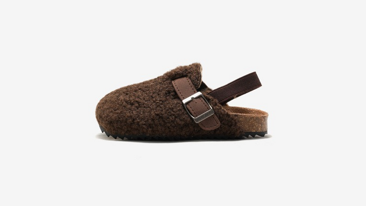 Unisex Instappers Schapenvacht Beige/Bruin Comfortabel Voor Kinderen Maat 20-34 0