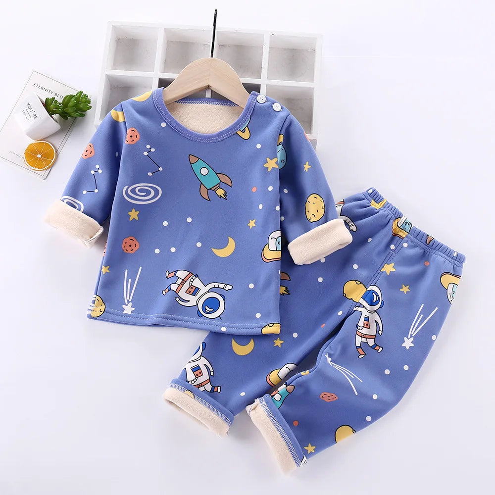 Unisex Kinder Pyjama Fleece Warm Zacht Katoen-Polyester Cartoon 0