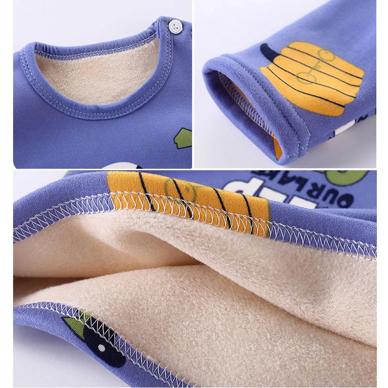 Unisex Kinder Pyjama Fleece Warm Zacht Katoen-Polyester Cartoon 1