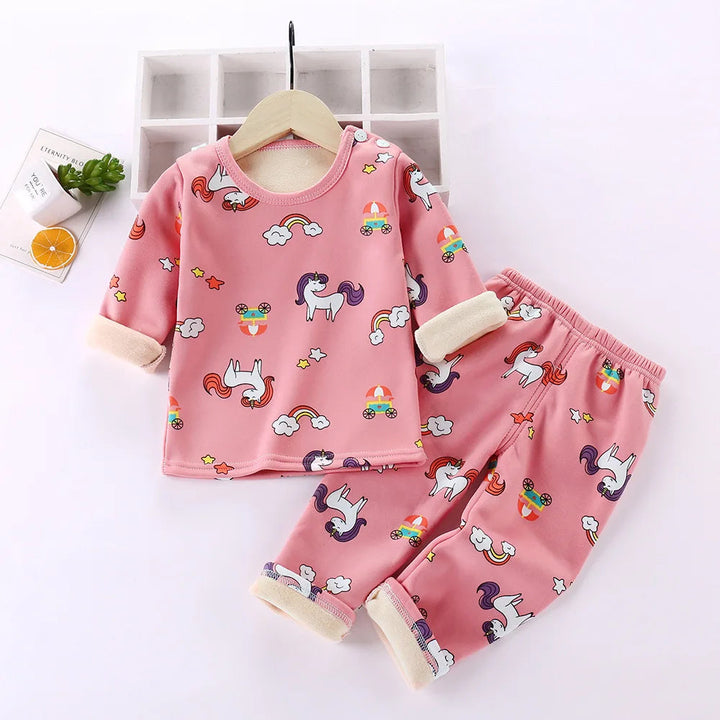 Unisex Kinder Pyjama Fleece Warm Zacht Katoen-Polyester Cartoon 4