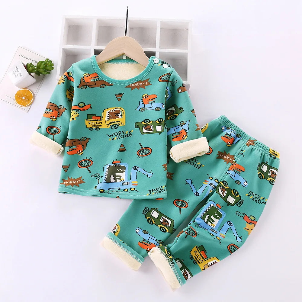 Unisex Kinder Pyjama Fleece Warm Zacht Katoen-Polyester Cartoon 5