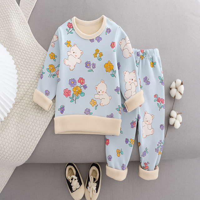 Unisex Kinder Pyjama Fleece Warm Zacht Katoen-Polyester Cartoon 9