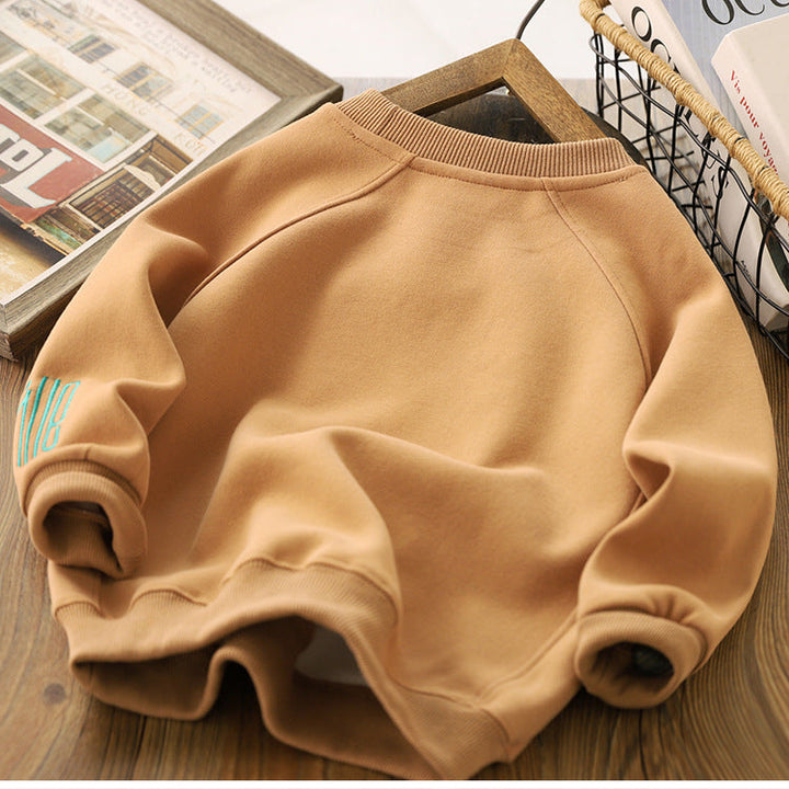 Unisex Kinder Sweater Smile Print Groen/Bruin/Wit Katoen 80% Katoen 20% Polyester Maat 110-160 8