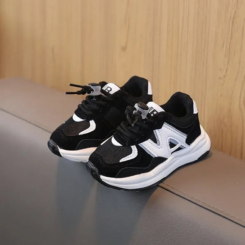 Unisex Kindersneakers Ademend Lichtgewicht Vetersluiting Maat 21-28 0