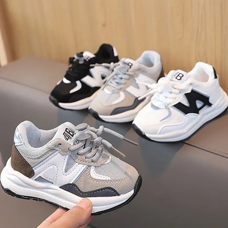 Unisex Kindersneakers Ademend Lichtgewicht Vetersluiting Maat 21-28 1