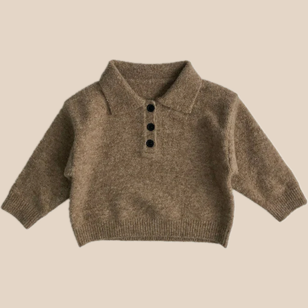 Unisex Long Sleeve Polo Shirt Warm Cotton Blend Kids 1-7 Years 1