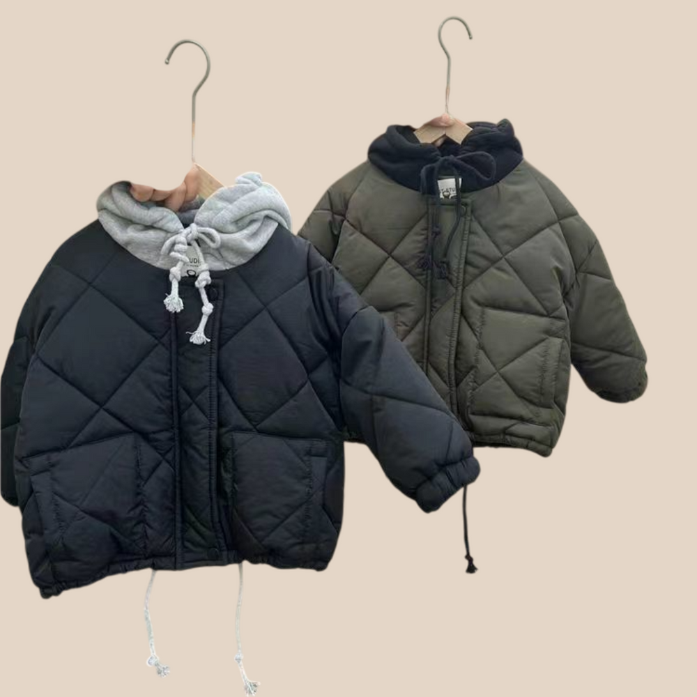 Unisex Quilted Hoodie Jacket Cozy Cotton for Ages 0-6 1