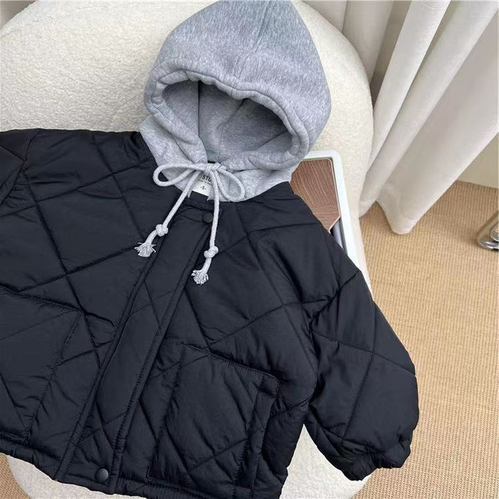 Unisex Quilted Hoodie Jacket Cozy Cotton for Ages 0-6 4