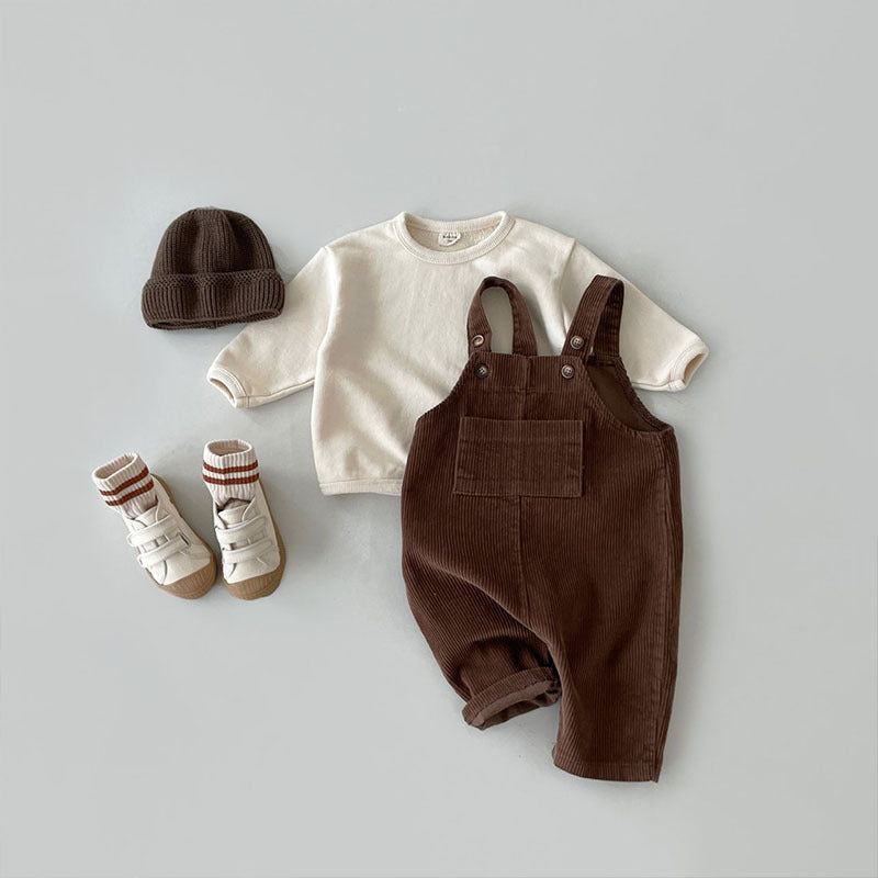 Unisex Tuinbroek Katoen Verstelbare Schouderbanden Zwart Bruin Beige 0