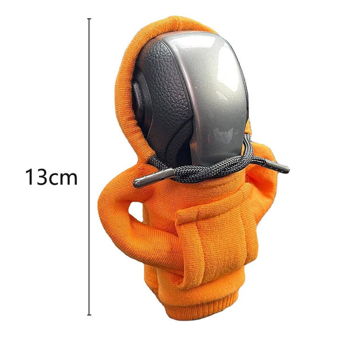 Universal Gear Knob Cover | Stylish Fleece Hoodie Design for Vehicle Interior Enhancement 5
