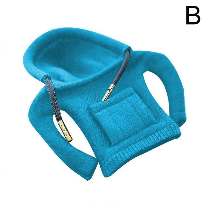 Universal Gear Knob Cover | Stylish Fleece Hoodie Design for Vehicle Interior Enhancement 9