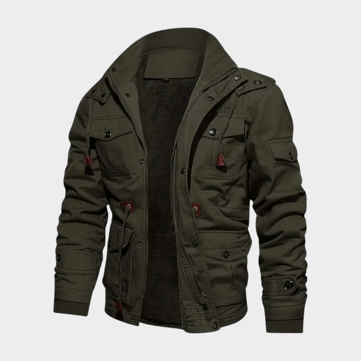 Logan Hooded Cargo Winter Jacket | 1+1 FREE