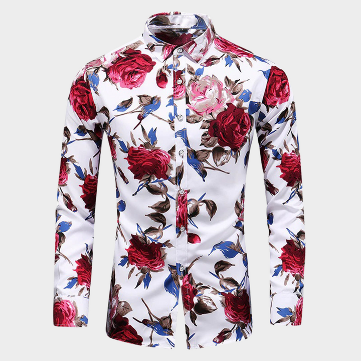 Made Gents | Overhemd Met Bloemen | 50% Korting!