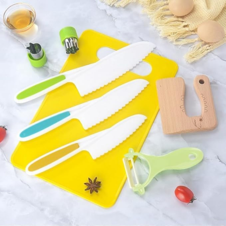Children’s Cooking Set 8-Piece BPA-Free Kitchen Tools Safe for Ages 2 and Up