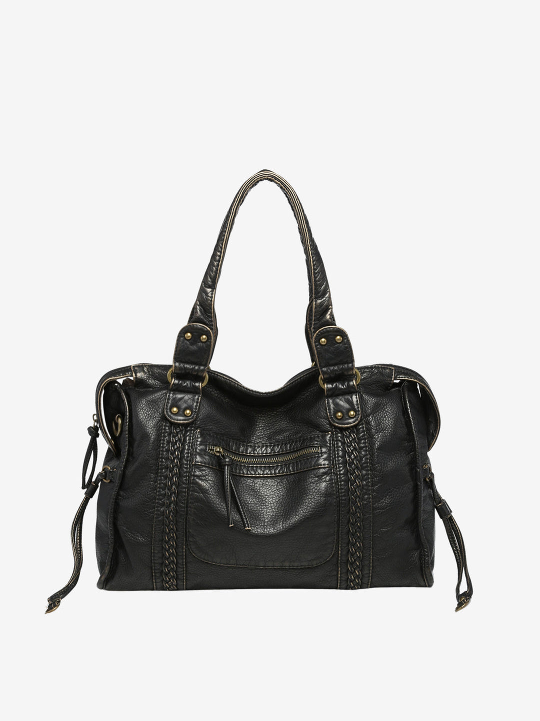 VeganAura | Elegant Black Shoulder Bag for Women with Versatile Carrying Options 0