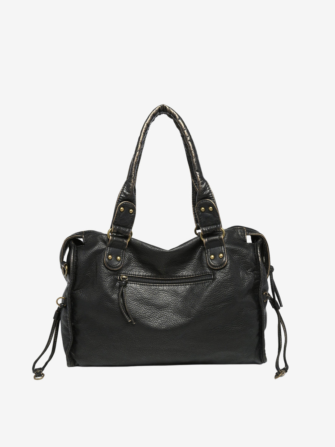 VeganAura | Elegant Black Shoulder Bag for Women with Versatile Carrying Options 2
