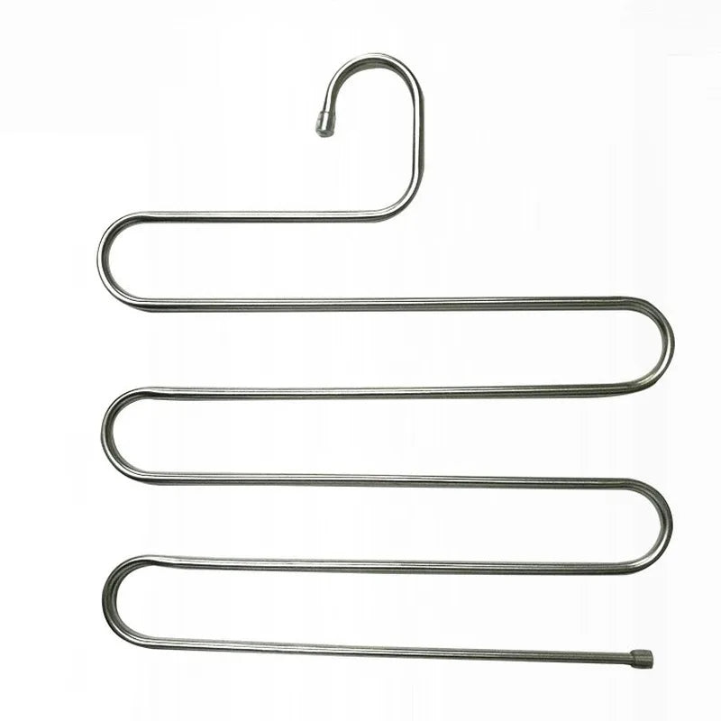 Versatile 5-Layer Stainless Steel S-Shaped Clothes Hanger – Maximize Closet Space for Neat Organization 4