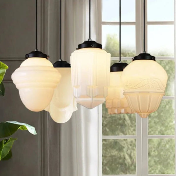 Vinvao Milk Glass Pendant Lamp 1