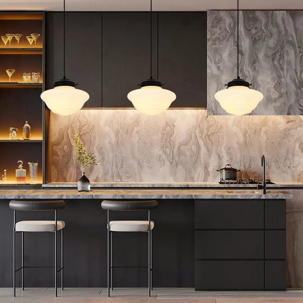 Vinvao Milk Glass Pendant Lamp 7