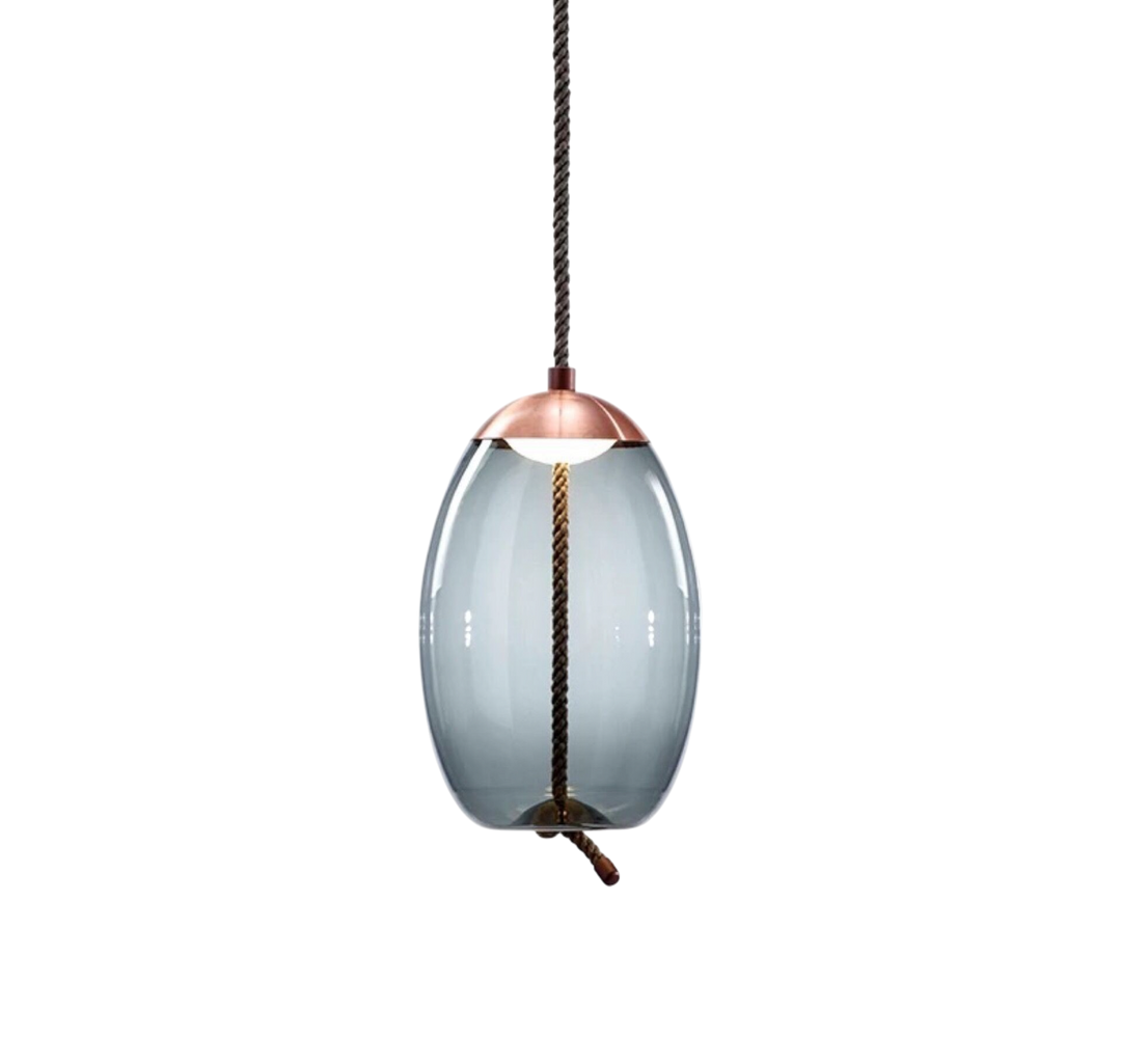 Volith | Hemp Rope Pendant Light in Rose Gold Style 6