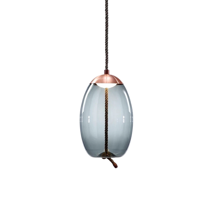 Volith | Hemp Rope Pendant Light in Rose Gold Style 6