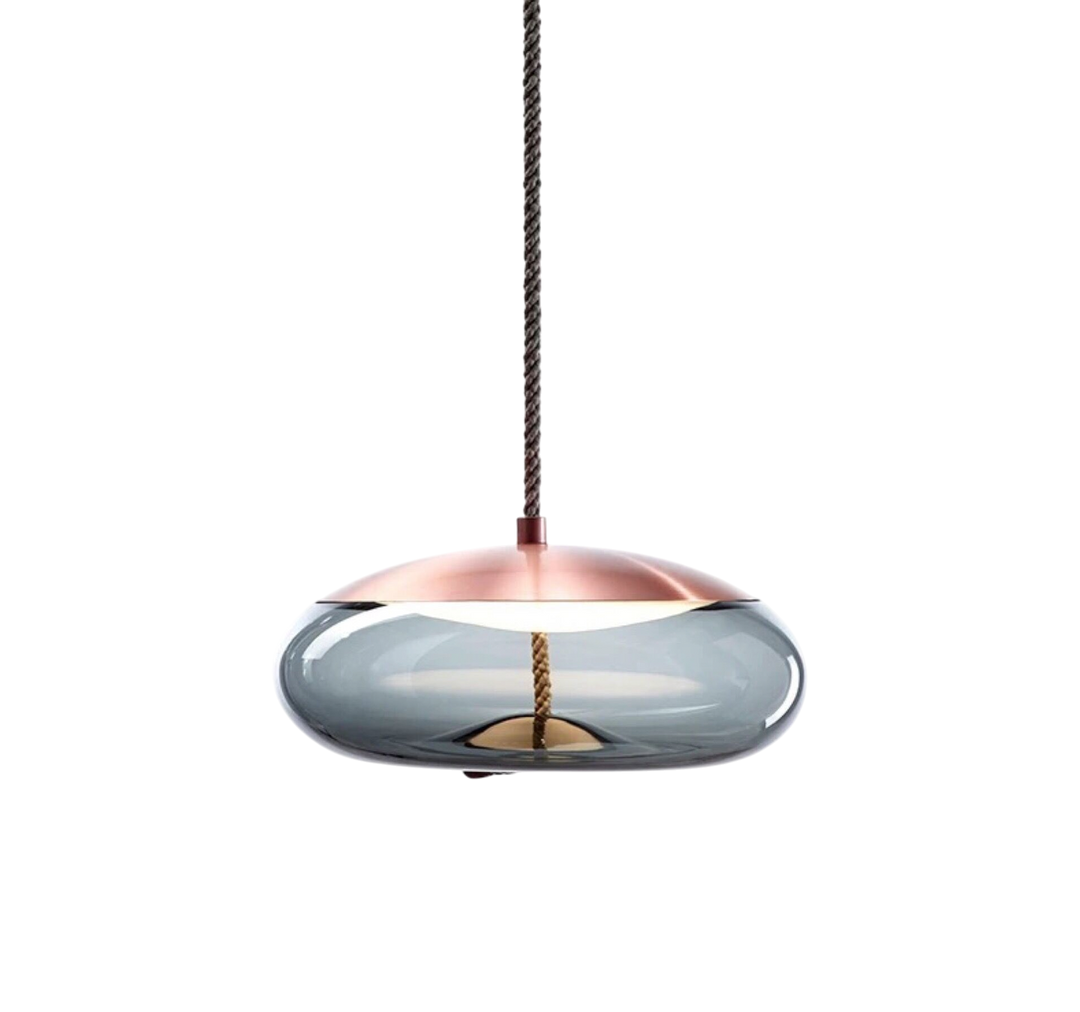 Volith | Hemp Rope Pendant Light in Rose Gold Style 7
