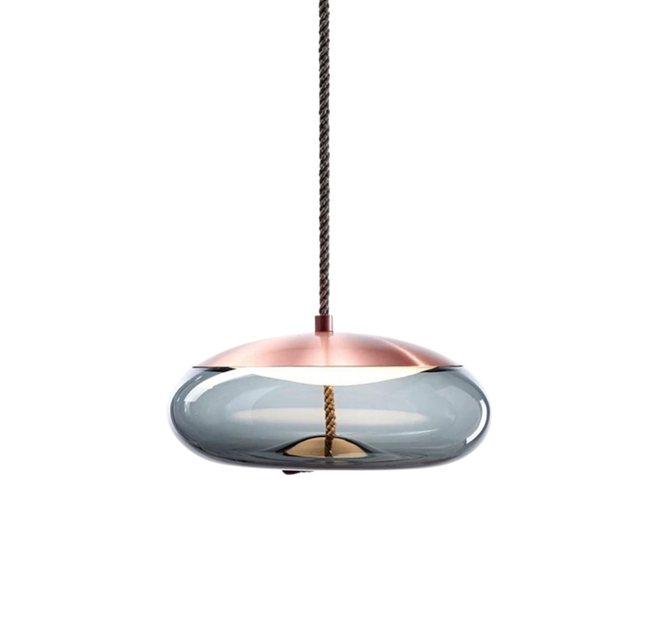 Volith | Hemp Rope Pendant Light in Rose Gold Style 7