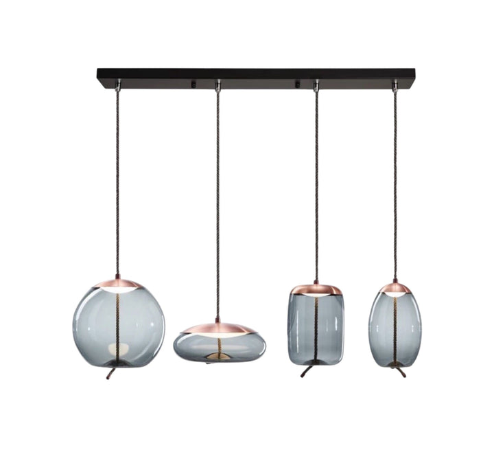 Volith | Hemp Rope Pendant Light in Rose Gold Style 8