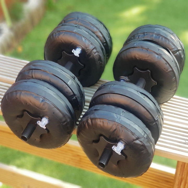 Water Dumbbells - 20-25 KG Water Filled Dumbbells Set Portable PVC Travel 1