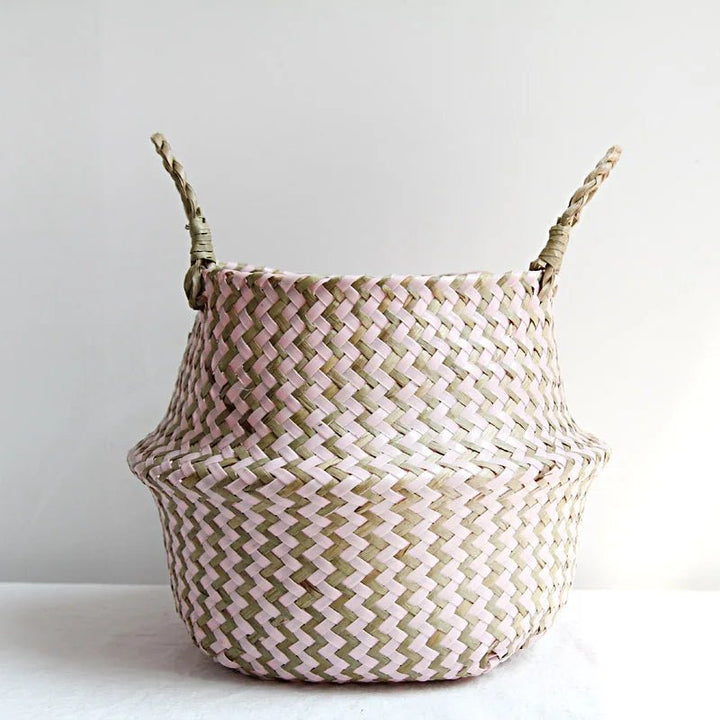 WillowBreeze | Stylish Natural Boho Foldable Plant Basket for Home Décor 7