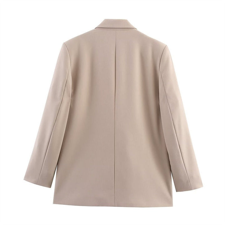 Winter Wool Cape Coat for Women – Loose Fit Design with Lapel Collar and Button Front 1