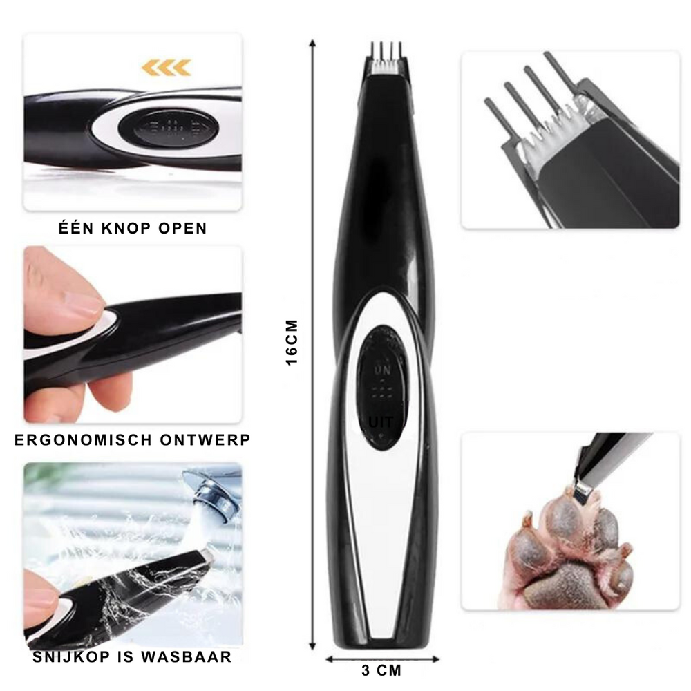 Wireless Dog Grooming Clippers, Professional Pet Trimmer for Sensitive Areas, USB Rechargeable, Quiet Operation, Stainless Steel 1