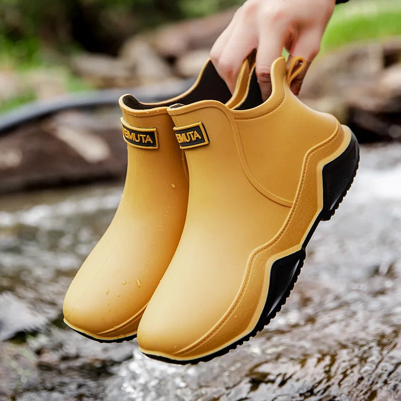 Women’s Waterproof Ankle Boots with Slip-Resistant Outsole and Pull Tab 0