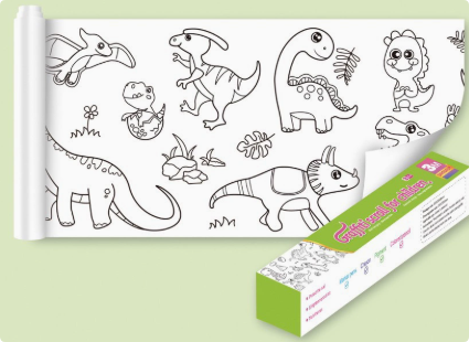XXL Kleurplaat Voor Kinderen Creatieve Activiteit Zelfklevend Papier 300cm 0