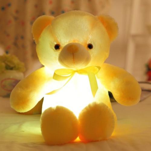 LED Illuminated Teddy - Soft Plush Light-Up Stuffed Toy for Kids and Cozy Night Comfort