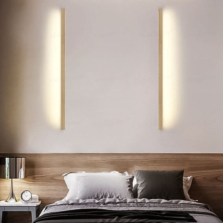 ZenBeam | Minimalist Solid Wood LED Wall Lamp for Warm Ambient Lighting 10