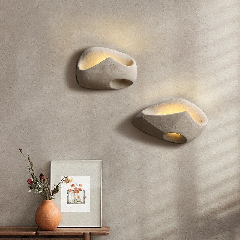 ZenGlow – Wabi-Sabi Cement Wall Sconce with Soft LED Light for Tranquil Interiors 3